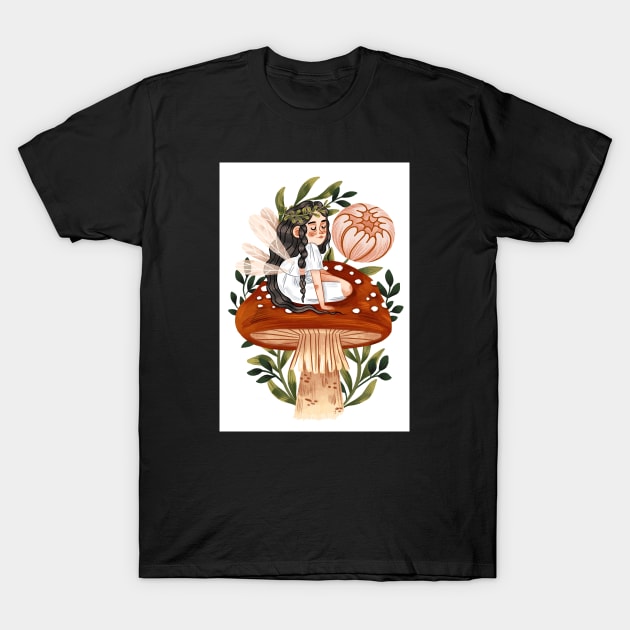 Mushroom Fairy T-Shirt by Iz Ptica